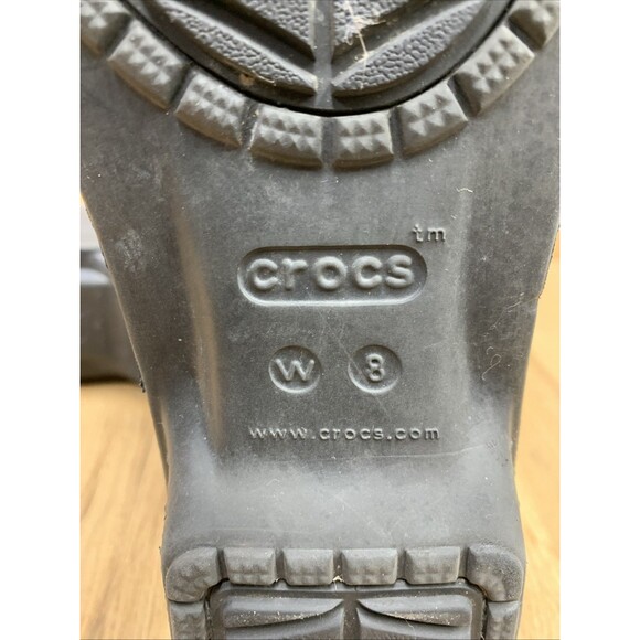 CROCS Freesail Chelsea Dual Comfort Black Rain Boots Waterproof Women's Size 8 - Picture 14 of 15